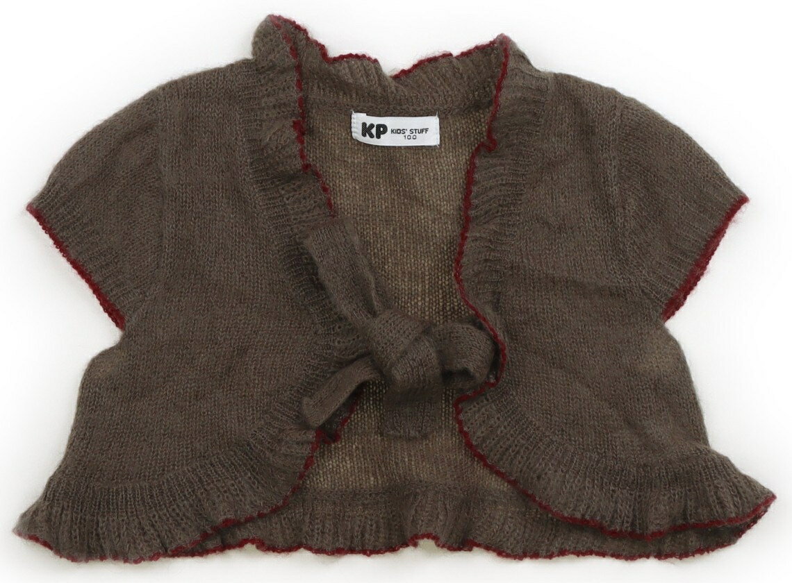 ニットプランナー（KP） Knit Planner(KP) カーディガン 100 女の子 チャコールブラウン・ボルドー 子..