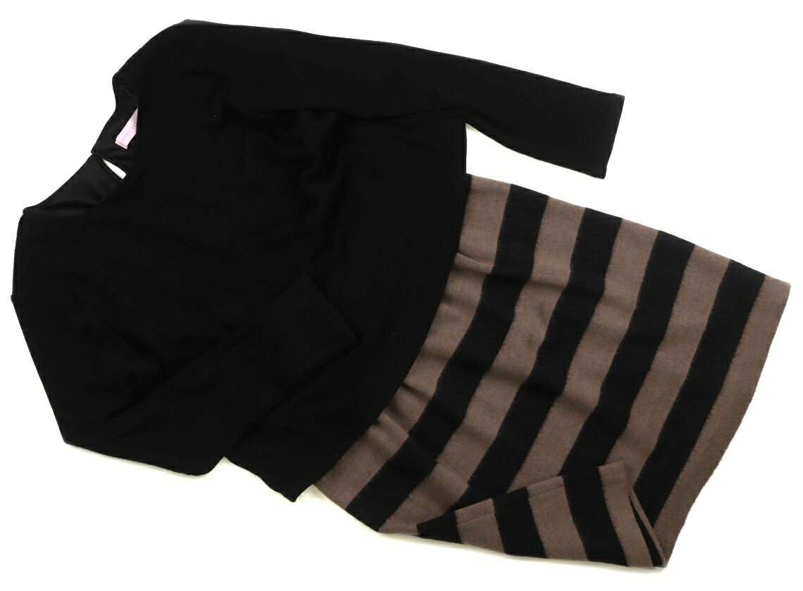 　ブランド 　Wacoal(ワコール) 　カテゴリー 　マタニティワンピース 　サイズ 　ママ向けアイテム 　色 　黒、ベージュ、ボーダー 　状態 　★★★ 　記名 　なし 　ジャンル 　Mother respirationです。実際のサイズ表記はM~L、バスト86-101，腹囲78-110で、実寸ではサイドネックポイントからの総丈約97.5cmです。アクリル・ウール・ポリエステル素材のニット生地。お腹の部分をめくると授乳口付きの裏地になっています。全体的にやや毛羽立ちが見られますが、まだまだお使い頂けそうです。 ＊【状態】【サイズ】に関しての詳しい説明はこちら