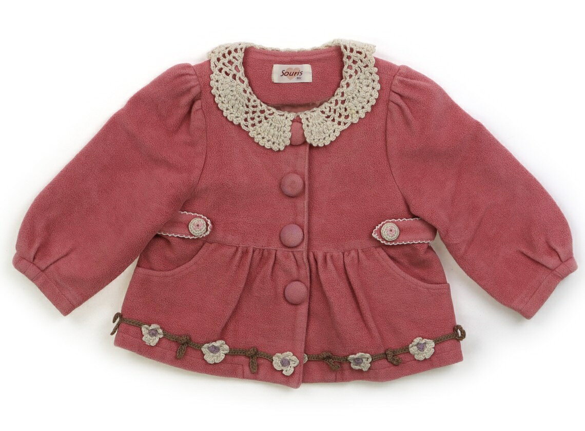 スーリー Souris コート・ジャンパー 80 女の子 ピンク 子供服 ベビー服 キッズ アウトレット ユーズド 【中古】キッズ・ベビー・マタニティ