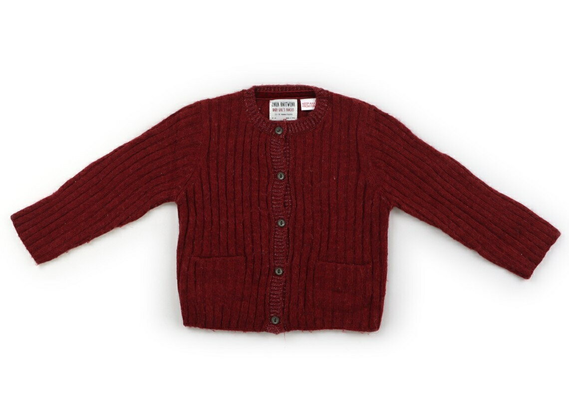 ザラ ZARA カーディガン 80 女の子 ボルドー 子供服 ベビー服 キッズ アウトレット ユーズド 【中古】キッズ・ベビー・マタニティ