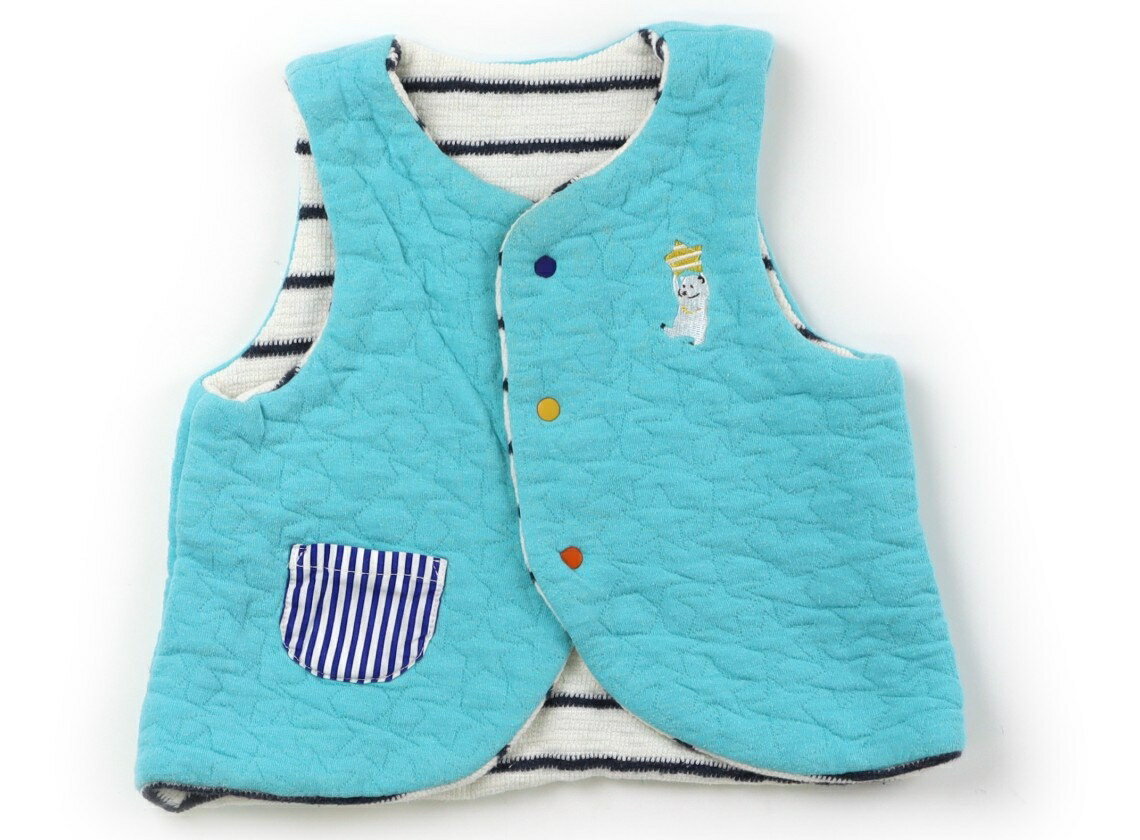 ベイビーチアー babyCheer ベビーベスト 70 男の子 ブルー系、ボーダー、白、ネイビー 子供服 ベビー服..