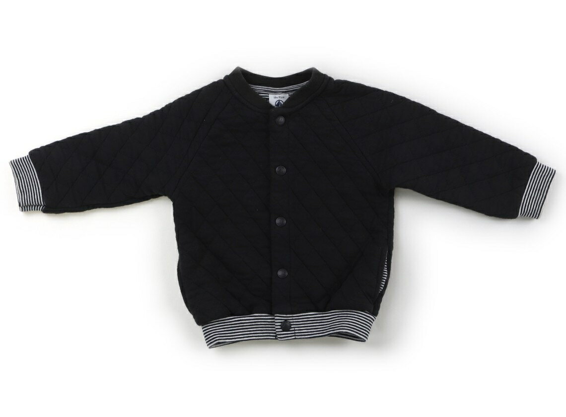 プチバトー PETIT BATEAU ブルゾン・Gジャン 80 男の子 黒・ボーダー 子供服 ベビー服 キッズ アウトレット ユーズド 【中古】キッズ・ベビー・マタニティ