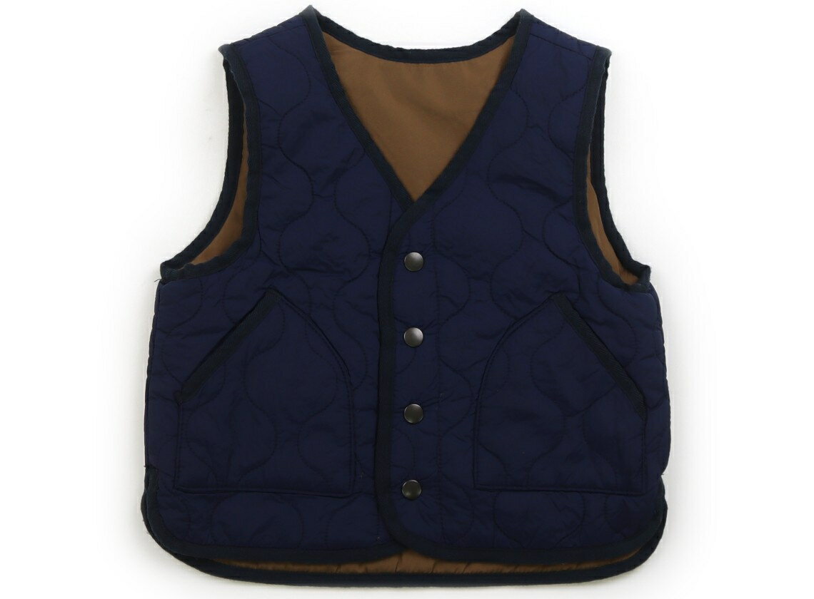 プティマイン petit main ベビーベスト 80 男の子 ネイビー/ベージュ 子供服 ベビー服 キッズ アウトレ..