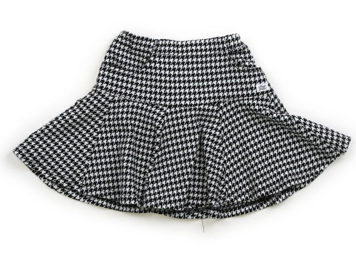 メゾピアノ mezzo piano スカート 130 女の子 ブラック・オフ千鳥 子供服 ベビー服 キッズ アウトレット ユーズド 【中古】キッズ・ベビー・マタニティ