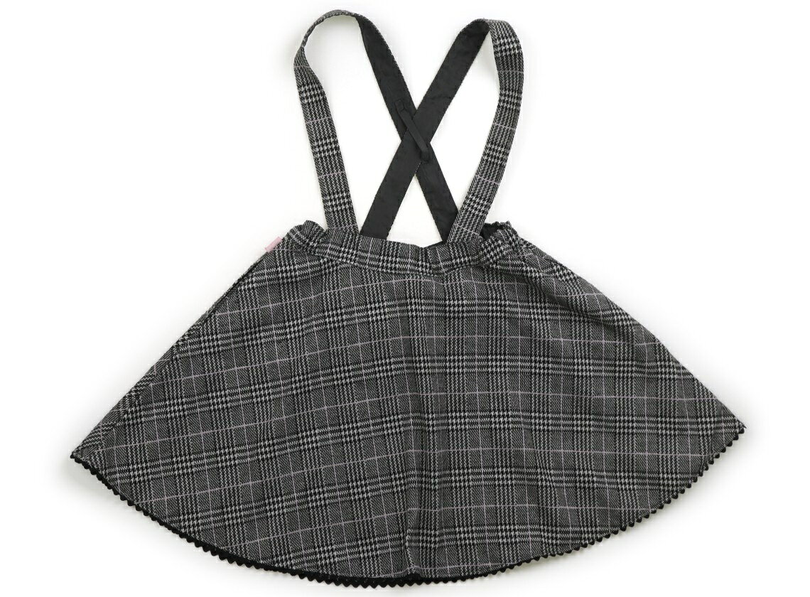 メゾピアノ mezzo piano スカート 130 女の子 モノクロ・ピンク・チェック 子供服 ベビー服 キッズ アウトレット ユーズド 【中古】キッズ・ベビー・マタニティ