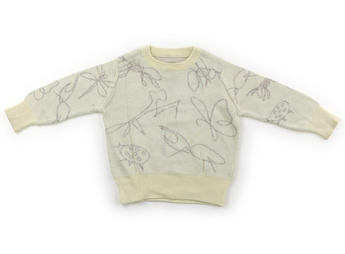 インセクトコレクション Insect Collection ニット・セーター 80 男の子 クリームホワイト・グレー系昆虫シルエット 子供服 ベビー服 キッズ アウトレット ユーズド 【中古】キッズ・ベビー・マタニティ