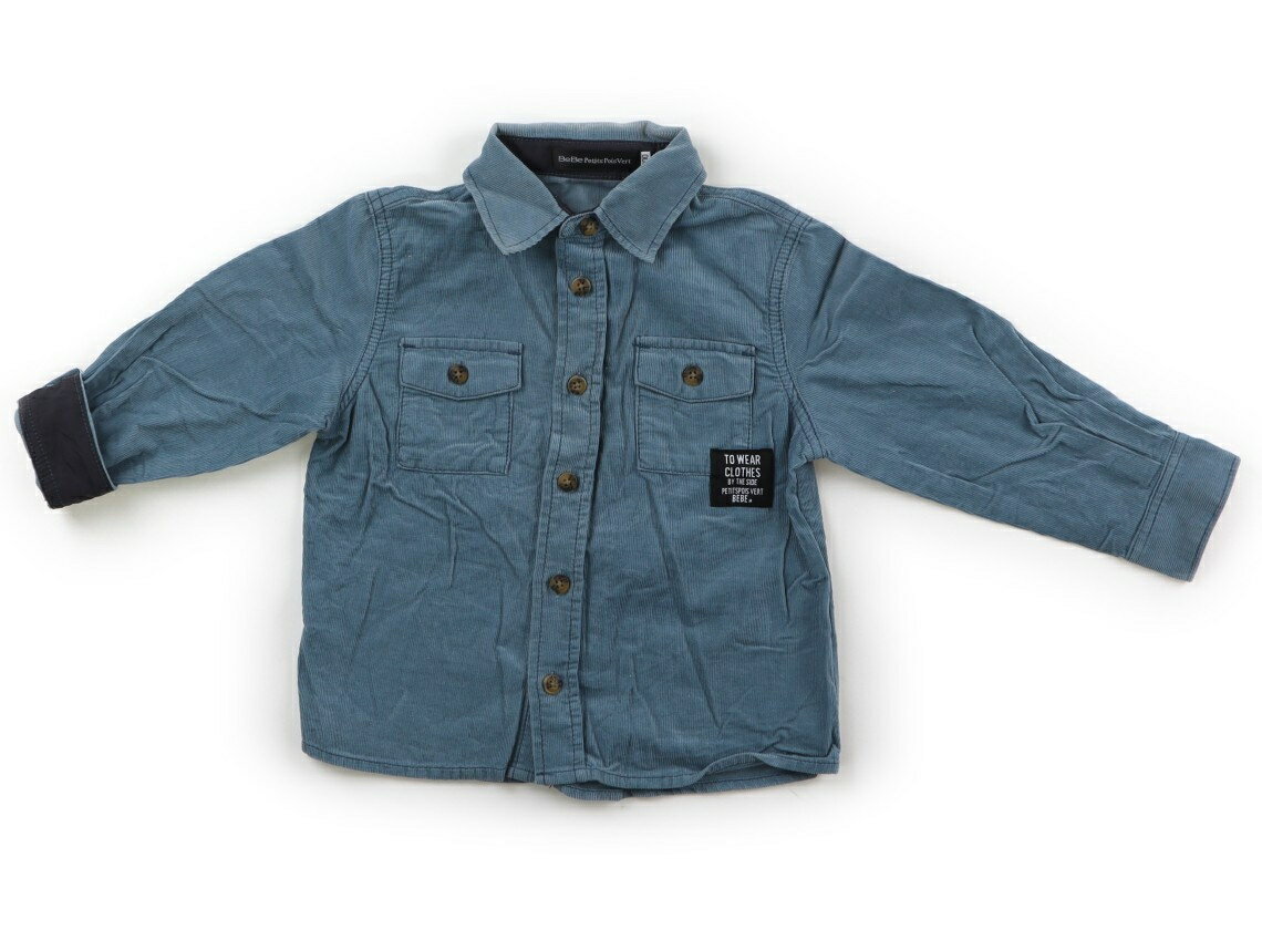 　ブランド 　BeBe Petits Pois Vert(ベベ プチ ポワ ヴェール) 　カテゴリー 　シャツ・ブラウス 　サイズ 　100サイズ 　色 　ダスティブルー 　状態 　★★★ 　記名 　なし 　ジャンル 　Girl コーデュロイシャツ地。全体的に使用感がありますが、特に目立つ汚れはなくまだお使い頂けそうです。 ＊【状態】【サイズ】に関しての詳しい説明はこちら