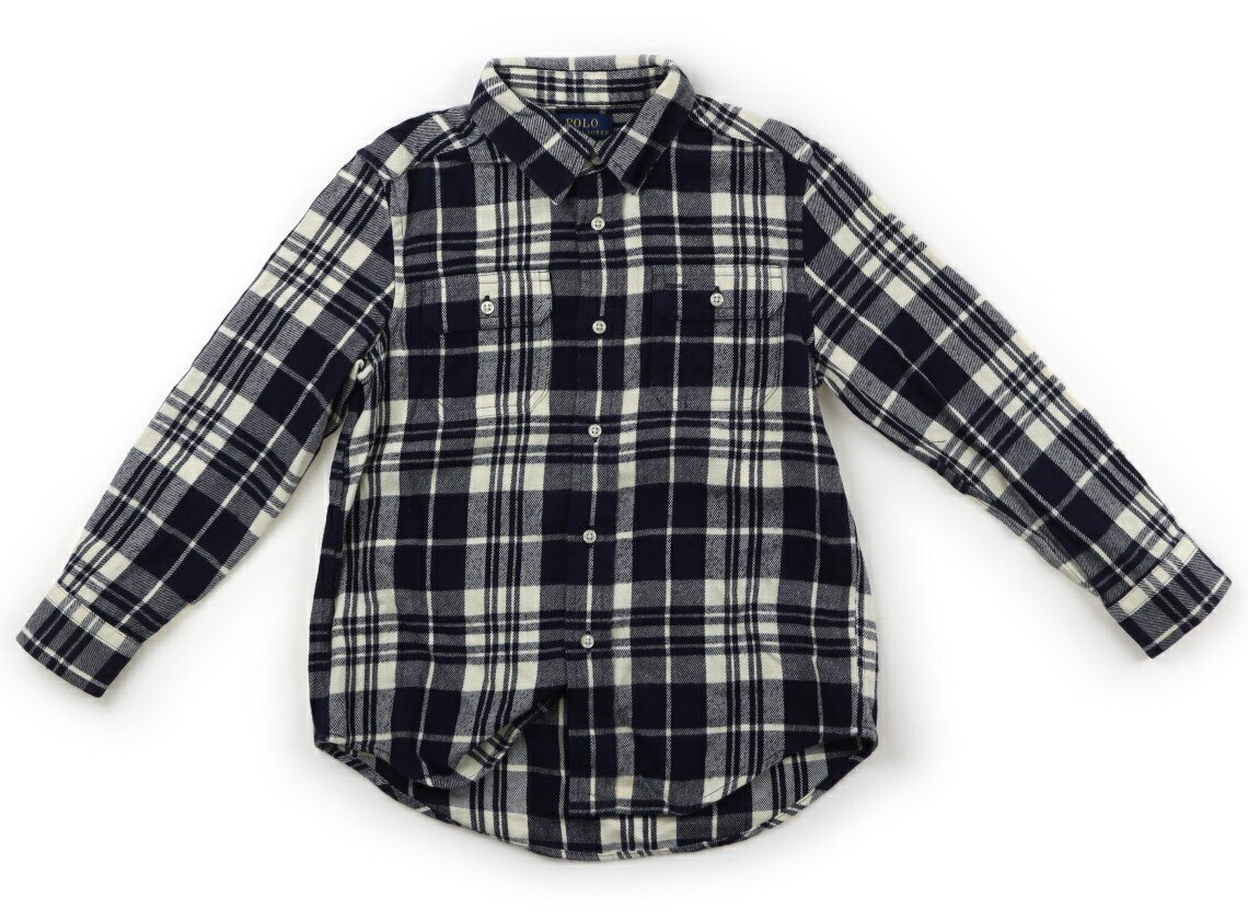 ポロラルフローレン POLO RALPH LAUREN シャツ・ブラウス 120 男の子 ネイビー・ホワイトチェック・キャメル 子供服 ベビー服 キッズ アウトレット ユーズド 【中古】キッズ・ベビー・マタニティ