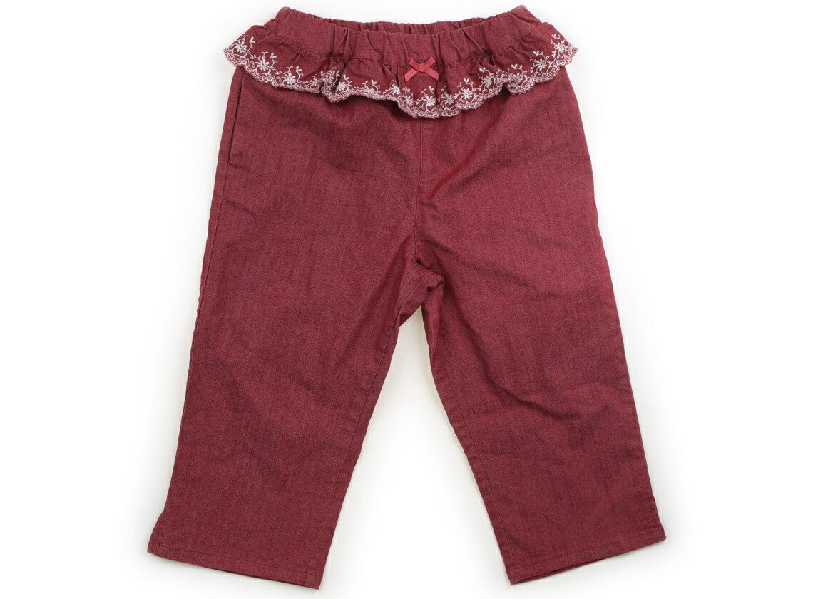 　ブランド 　BeBe Petits Pois Vert(ベベ プチ ポワ ヴェール) 　カテゴリー 　ハーフパンツ 　サイズ 　150サイズ 　色 　ワインレッド、レース 　状態 　★★★ 　記名 　なし 　ジャンル 　Girl ウエストは総ゴム。薄手のデニム調生地。お尻に黒い小さな汚れがありますがまだお使いいただけそうです。 ＊【状態】【サイズ】に関しての詳しい説明はこちら