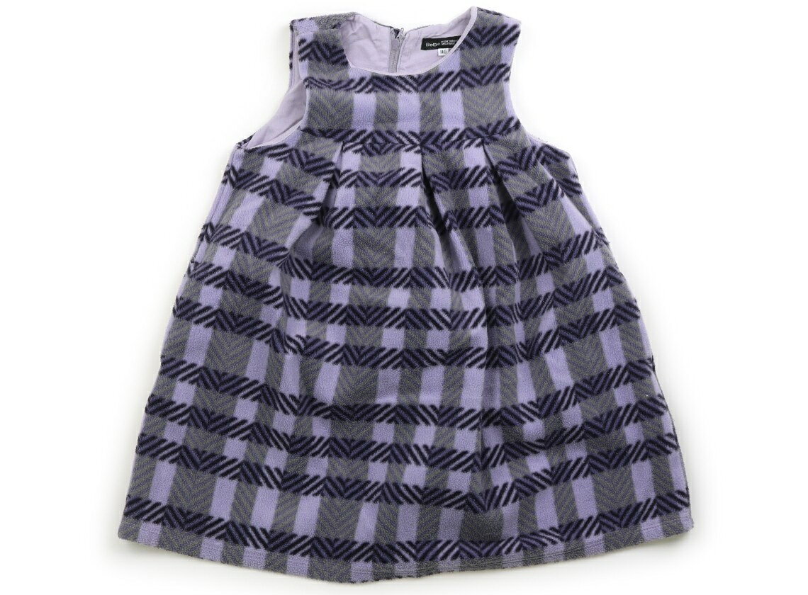 べべ BeBe ジャンパースカート 110 女の子 パープル系・チェック 子供服 ベビー服 キッズ アウトレット ユーズド 【中古】キッズ・ベビー・マタニティ