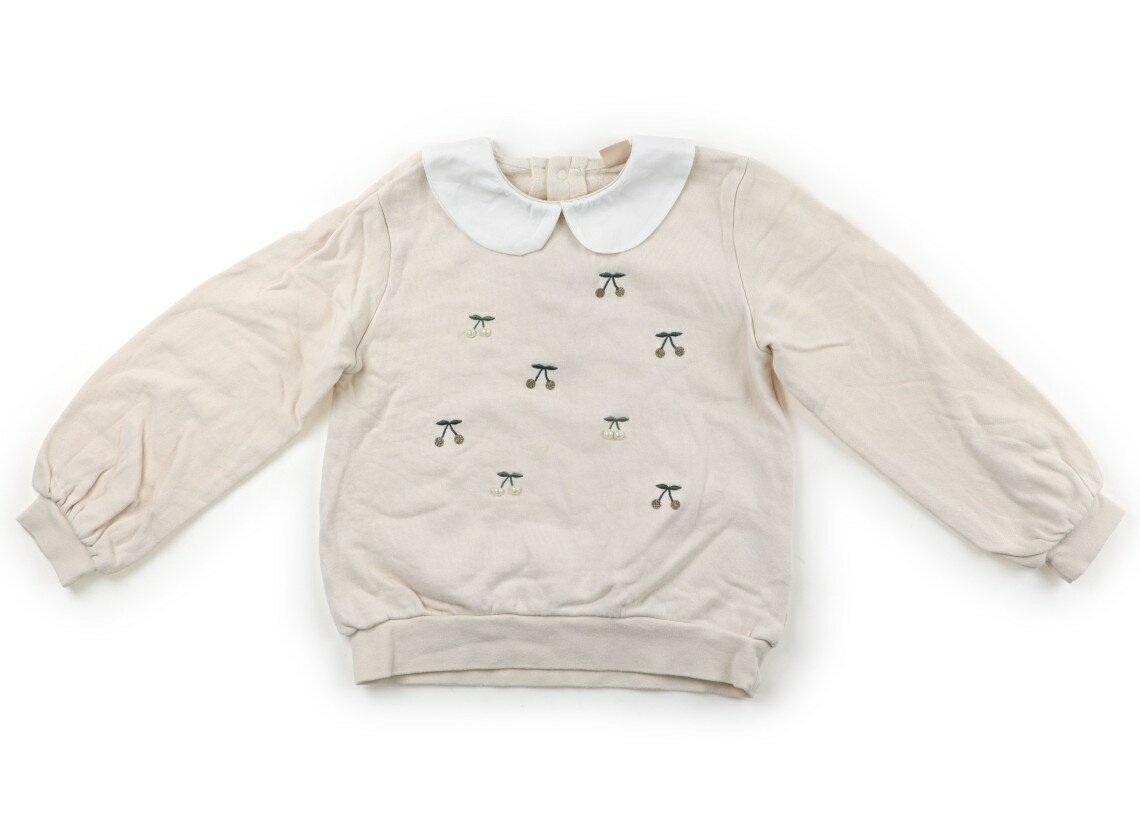 　ブランド 　petit main(プティマイン) 　カテゴリー 　トレーナー・プルオーバー 　サイズ 　130サイズ 　色 　さくらんぼ柄薄ベージュ 　状態 　★★★ 　記名 　なし 　ジャンル 　Girl 裏起毛。前身ごろに薄い茶色いシミ、後ろに赤いインク汚れあり。リブに細かい毛玉がありますが、まだまだ普段着として活躍してくれそうです。 ＊【状態】【サイズ】に関しての詳しい説明はこちら