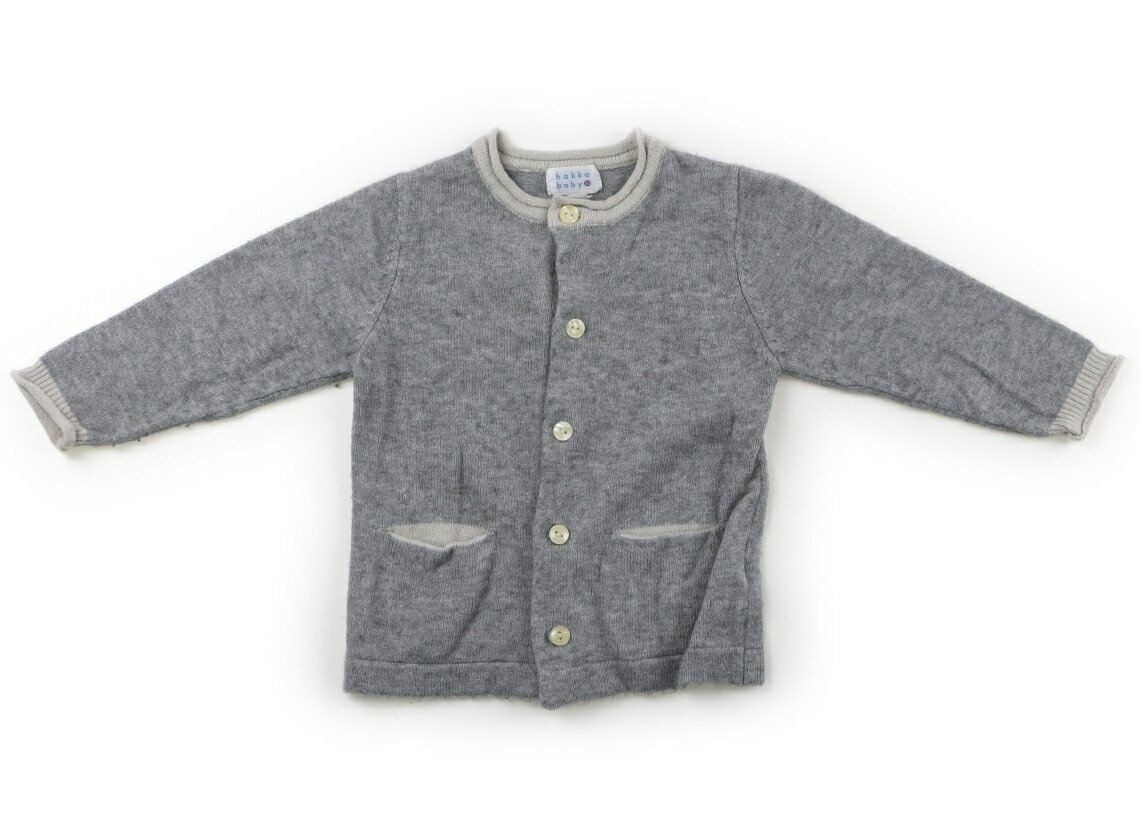 ハッカ HAKKA カーディガン 90 男の子 グレー 子供服 ベビー服 キッズ アウトレット ユーズド 【中古】キッズ・ベビー・マタニティ