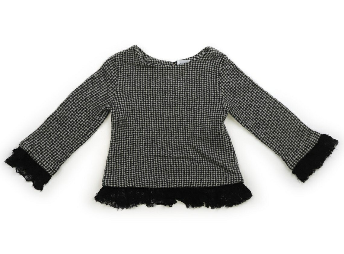 リトルミー Little Me トレーナー・プルオーバー 110 女の子 ブラックホワイト 子供服 ベビー服 キッズ..