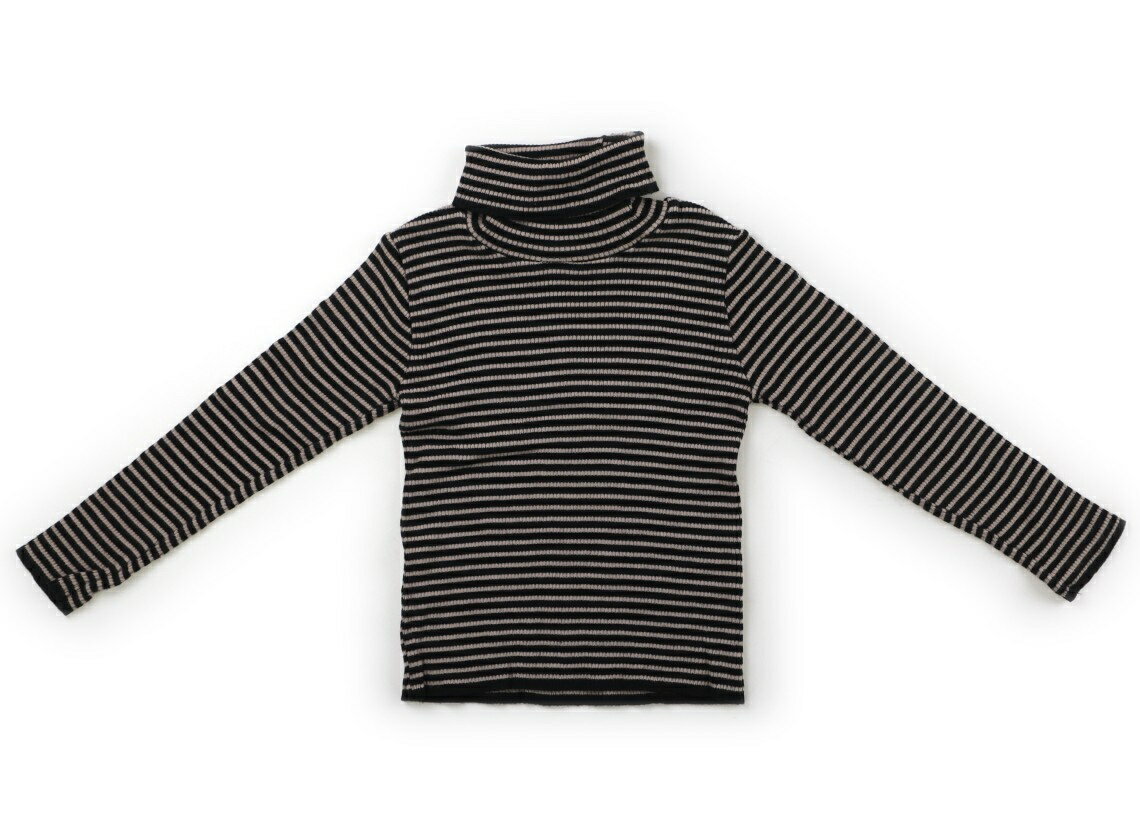 べべ BeBe ニット・セーター 110 女の子 ブラック・ベージュ・ボーダー 子供服 ベビー服 キッズ アウトレット ユーズド 【中古】キッズ・ベビー・マタニティ