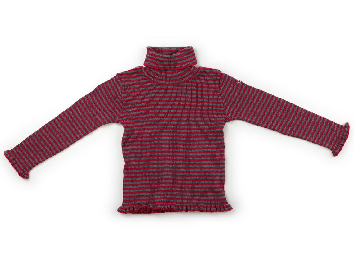 べべ BeBe ニット・セーター 110 女の子 グレー、ローズレッド 子供服 ベビー服 キッズ アウトレット ..