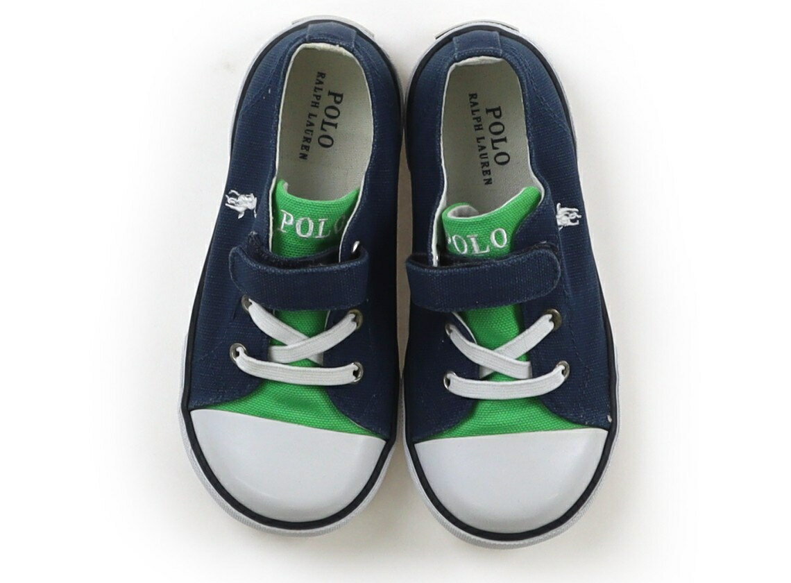 ポロラルフローレン POLO RALPH LAUREN スニーカー 靴15cm〜 男の子 ネイビーグリーンホワイト 子供服 ベビー服 キッズ アウトレット ユーズド 【中古】キッズ・ベビー・マタニティ