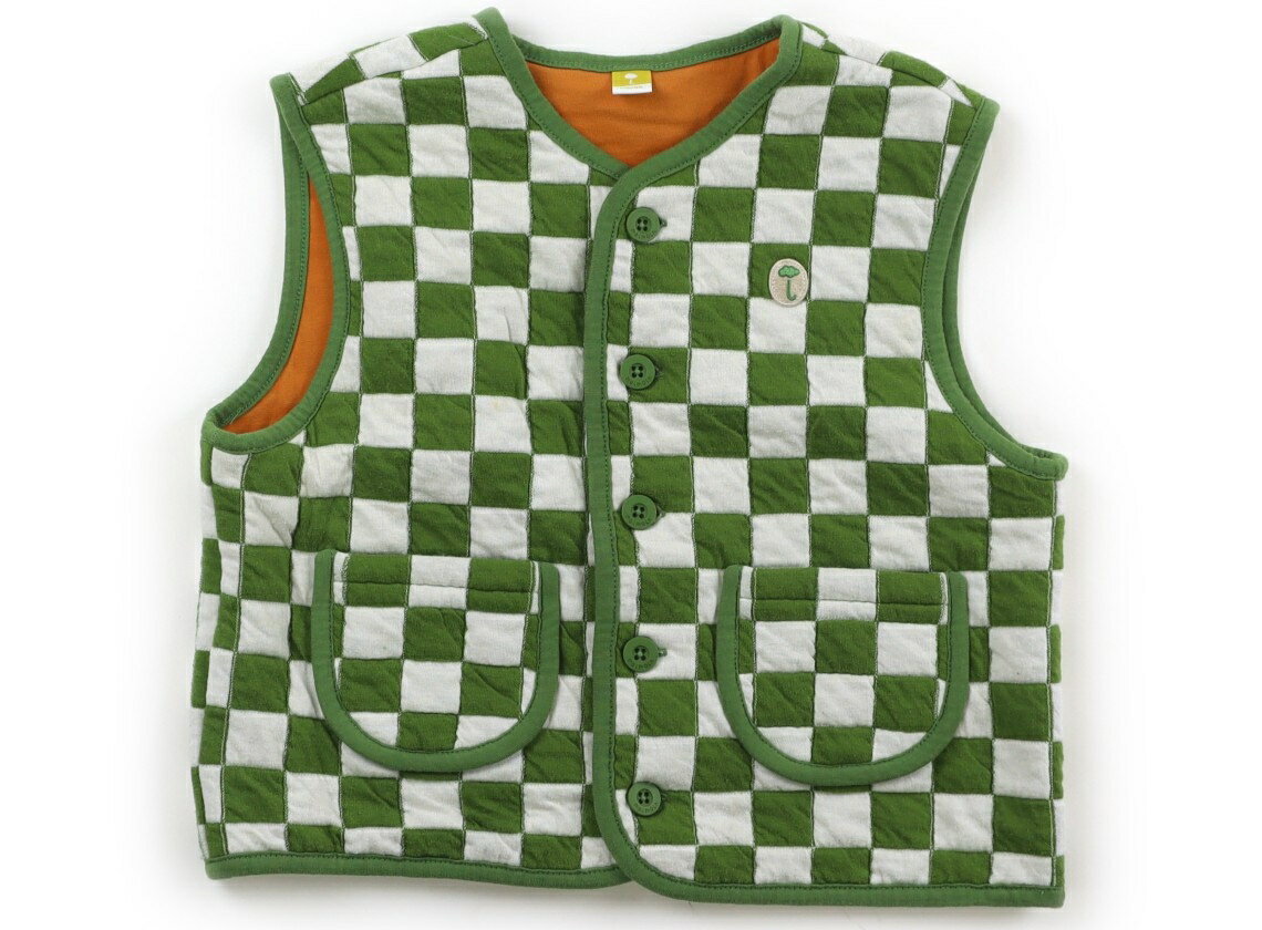 モイモルン moimoln ベスト 110 男の子 緑白チェック 子供服 ベビー服 キッズ アウトレット ユーズド 【中古】キッズ・ベビー・マタニティ