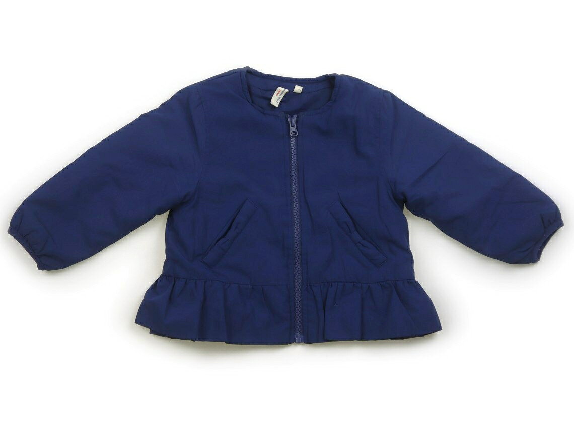 ラーゴム Lagom コート・ジャンパー 80 女の子 ネイビー、リボン 子供服 ベビー服 キッズ アウトレット ユーズド 【中古】キッズ・ベビー・マタニティ