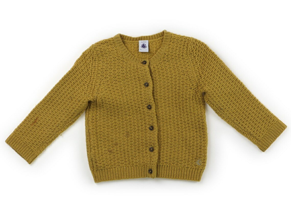 プチバトー PETIT BATEAU カーディガン 80 女の子 マスタード 子供服 ベビー服 キッズ アウトレット ユーズド 【中古】キッズ・ベビー・マタニティ