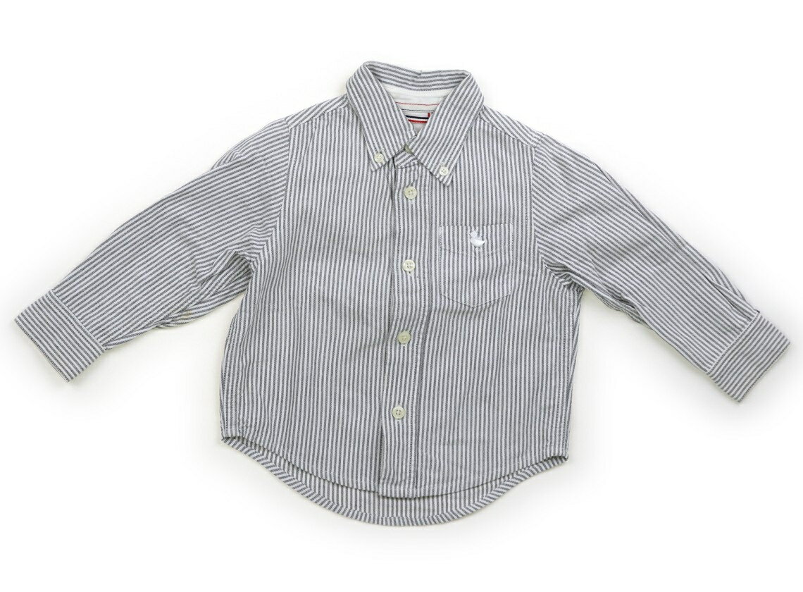 ビームス BEAMS シャツ・ブラウス 90 男の子 グレー、白 子供服 ベビー服 キッズ アウトレット ユーズド 【中古】キッズ・ベビー・マタニティ