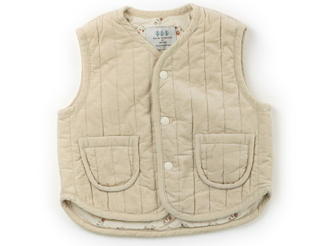 アプレレクール apres les cours ベビーベスト 70 女の子 生成り・花柄 子供服 ベビー服 キッズ アウト..