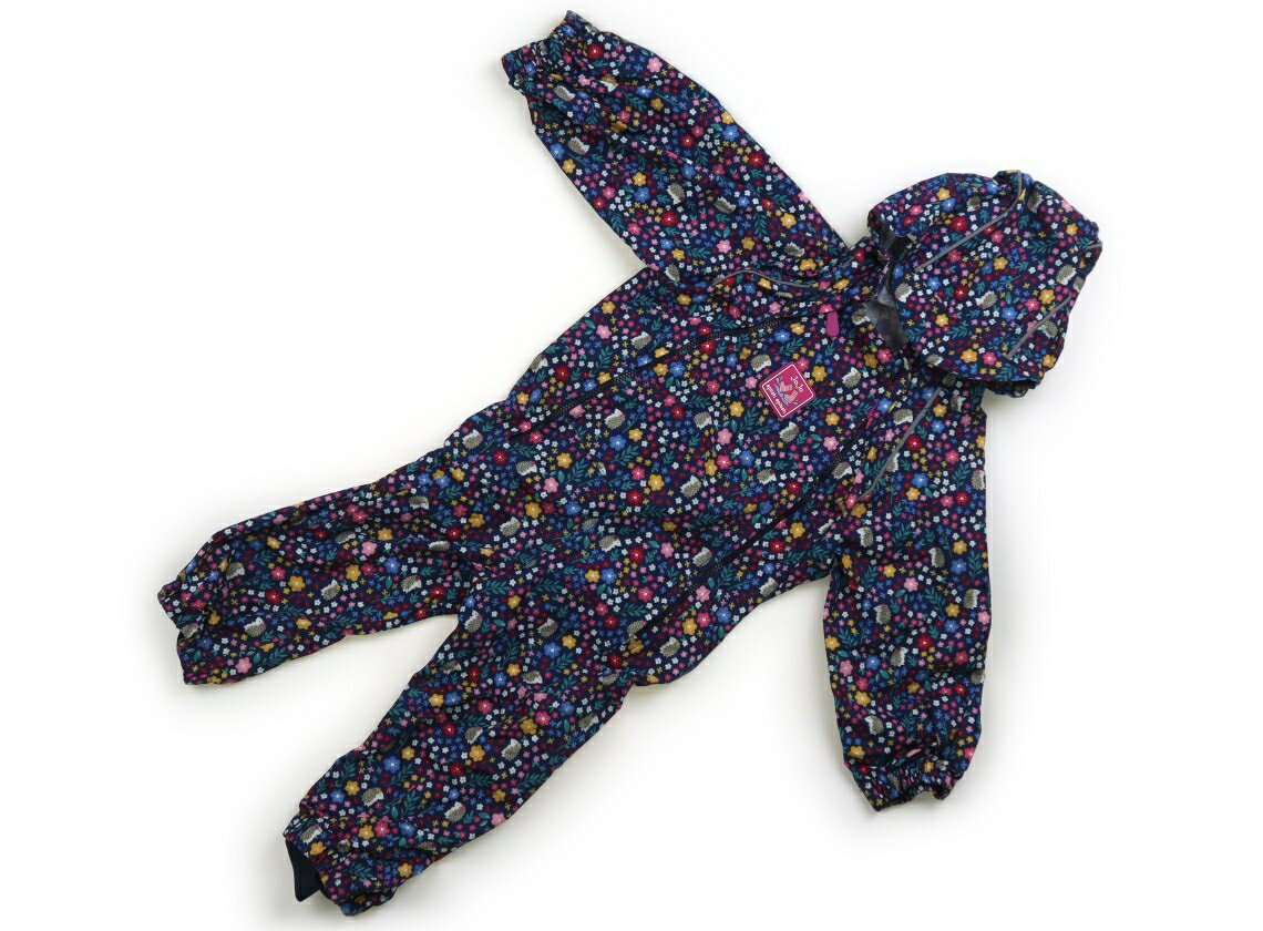 ジョジョママンベベ JoJo Maman Bebe レインコート・レインハット 80 女の子 ネイビー、ピンク・黄色・青花柄 子供服 ベビー服 キッズ アウトレ...