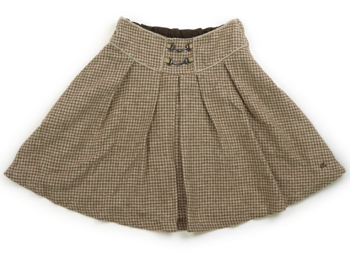 ポンポネット pom ponette スカート 160 女の子 ベージュ系千鳥格子柄 子供服 ベビー服 キッズ アウトレット ユーズド 【中古】キッズ・ベビー・マタニティ