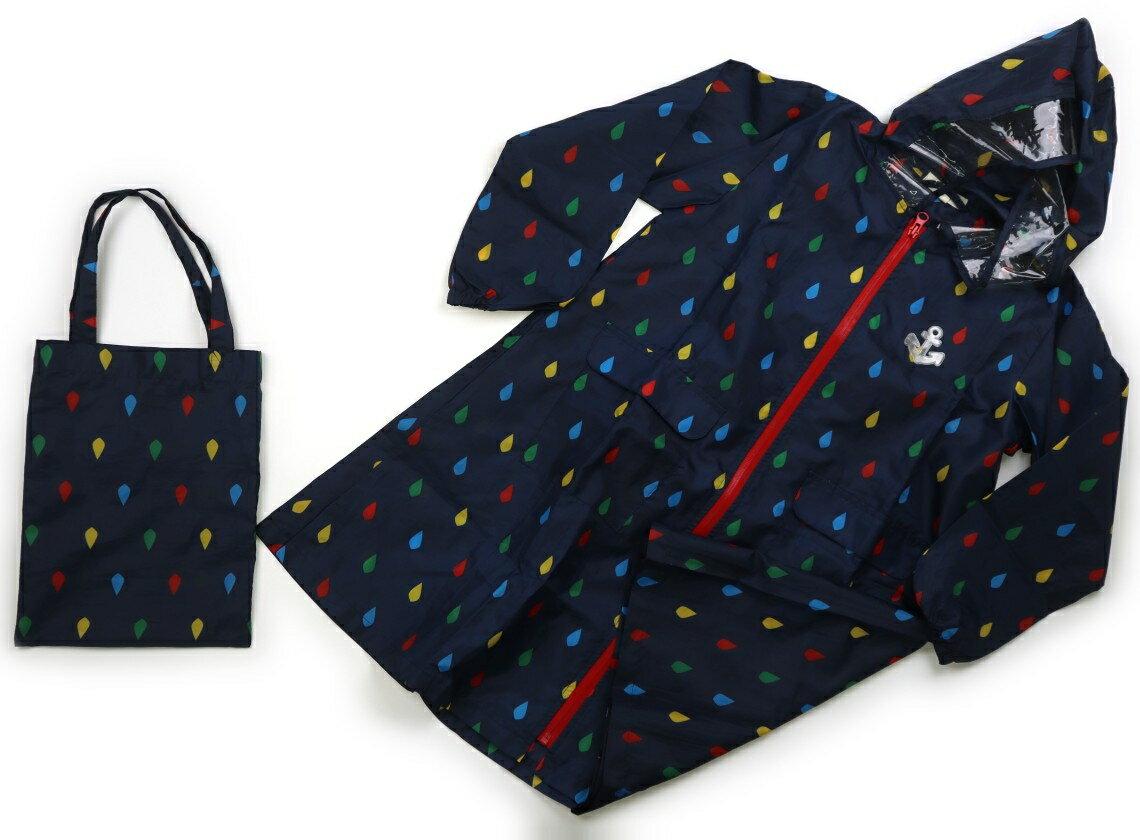 ユナイテッドアローズ UNITED ARROWS レインコート・レインハット 130 男の子 ネイビー、赤、マルチカラー雫柄 子供服 ベビー服 キッズ アウトレ...