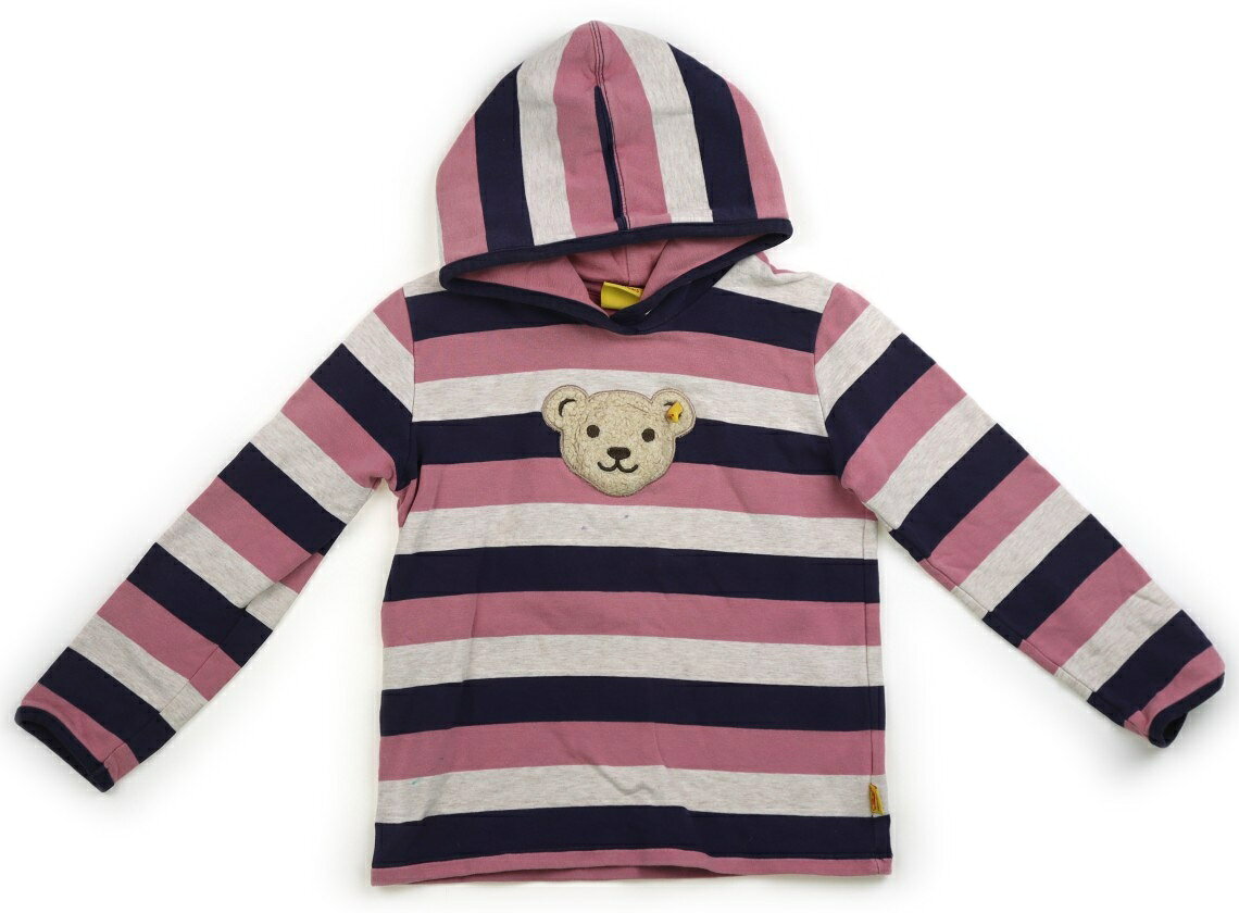 　ブランド 　Steiff(シュタイフ) 　カテゴリー 　パーカー 　サイズ 　110サイズ 　色 　くまボーダー柄ピンクネイビーホワイト 　状態 　★★★ 　記名 　なし 　ジャンル 　Girl 裏起毛。品質タグが一部切ってあります。袖と前身ごろに青と緑、赤のインク汚れあり。若干の色褪せと洗いざらし感がありますが、まだまだ普段着として活躍してくれそうです。 ＊【状態】【サイズ】に関しての詳しい説明はこちら