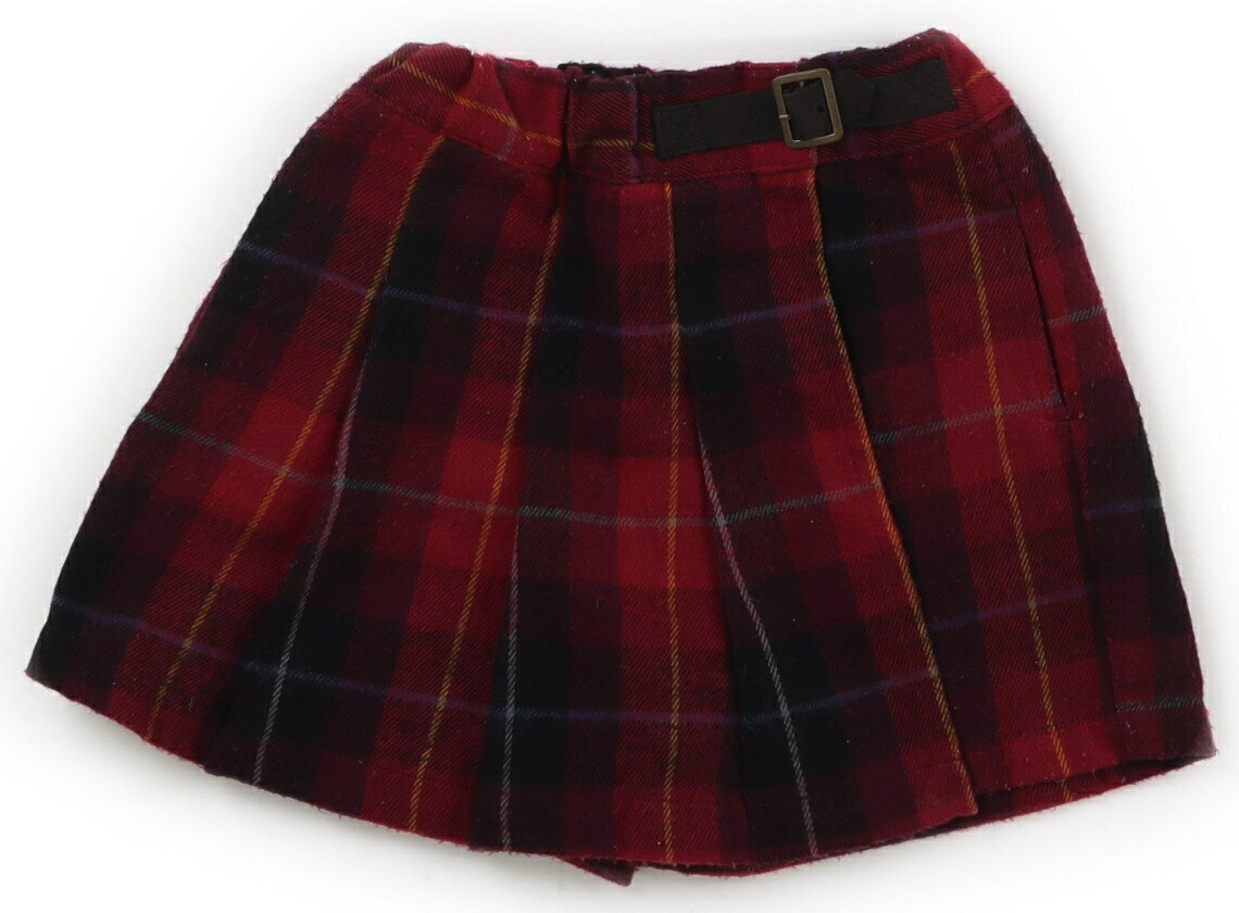 プティマイン petit main キュロット 90 女の子 レッド・ブラック・チェック 子供服 ベビー服 キッズ ..