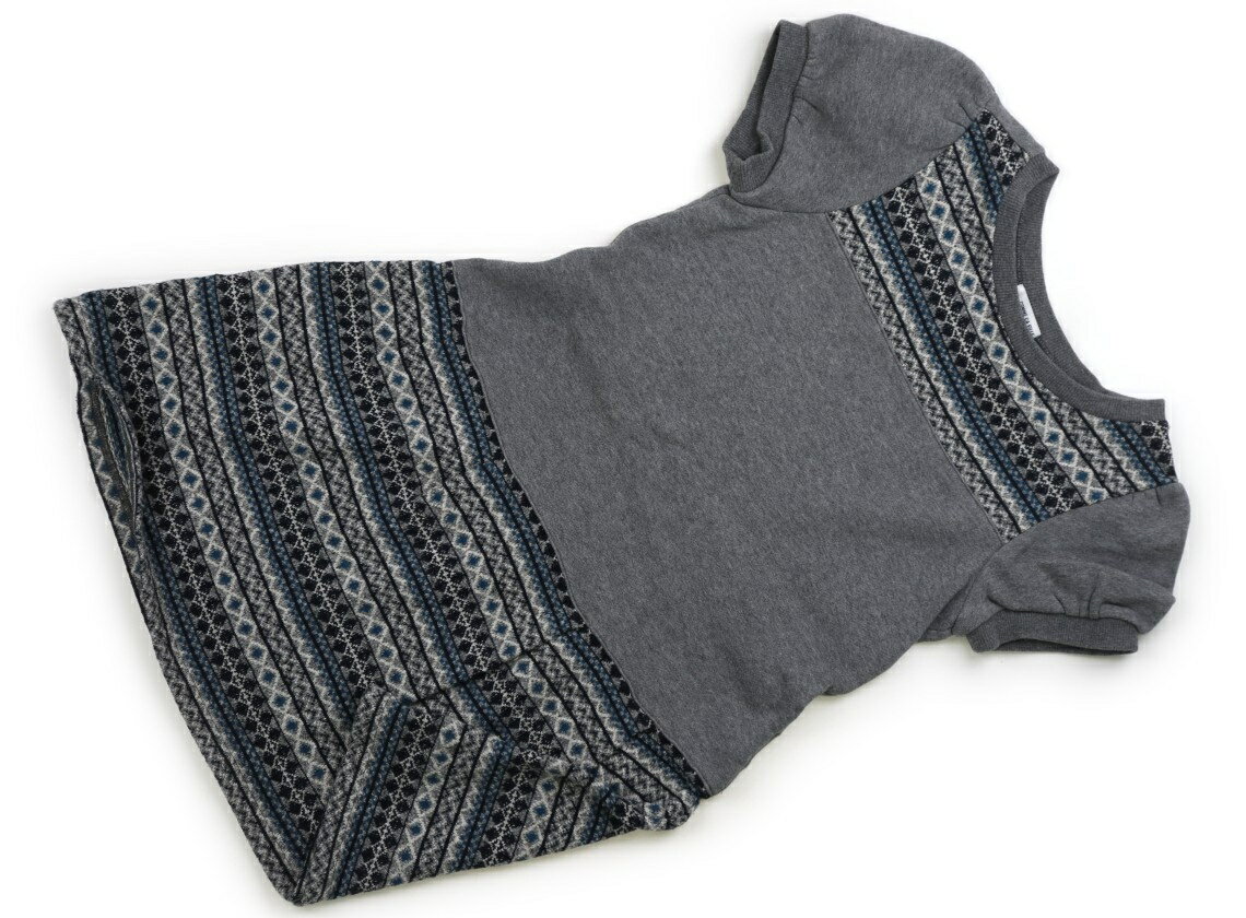 コムサフィユ COMME CA FILLE ワンピース 150 女の子 グレー・ネイビー・柄 子供服 ベビー服 キッズ アウトレット ユーズド 【中古】キッズ・ベビー・マタニティ