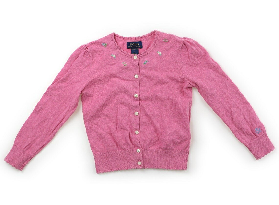 ポロラルフローレン POLO RALPH LAUREN カーディガン 120 女の子 ピンク 子供服 ベビー服 キッズ アウトレット ユーズド 【中古】キッズ・ベビー・マタニティ