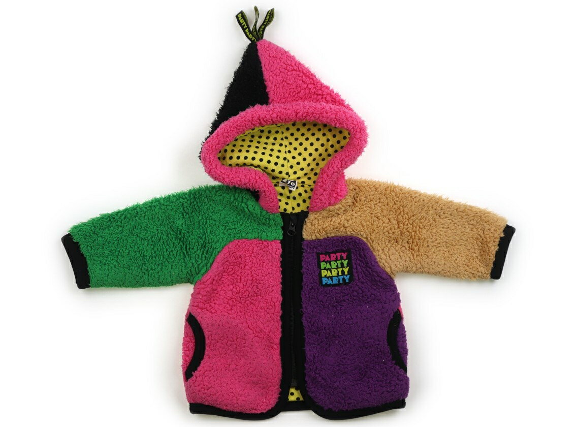 パーティパーティ Party Party パーカー 70 女の子 ピンク・紫・緑 子供服 ベビー服 キッズ アウトレット ユーズド 【中古】キッズ・ベビー・マタニティ