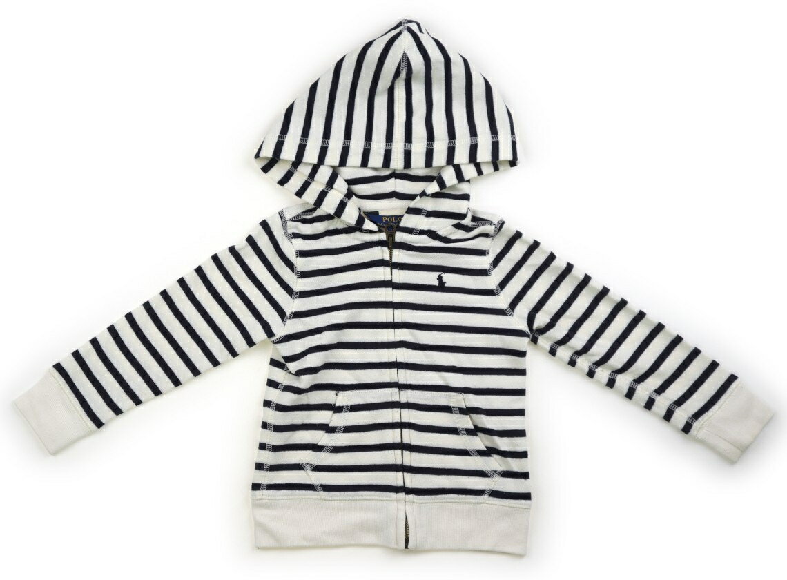 ポロラルフローレン POLO RALPH LAUREN パーカー 100 男の子 白ネイビーボーダー 子供服 ベビー服 キッズ アウトレット ユーズド 【中古】キッズ・ベビー・マタニティ