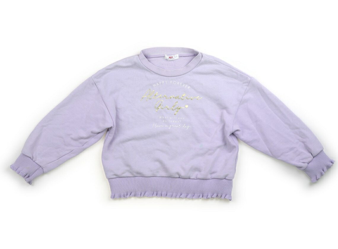 　ブランド 　ALGY(アルジー) 　カテゴリー 　トレーナー・プルオーバー 　サイズ 　130サイズ 　色 　ラベンダー 　状態 　★★ 　記名 　なし 　ジャンル 　Girl 裏毛生地。プリントにひび割れあり。袖口が薄く汚れています。複数のシミあり。毛羽立ち・洗いざらし感があります。 ＊【状態】【サイズ】に関しての詳しい説明はこちら