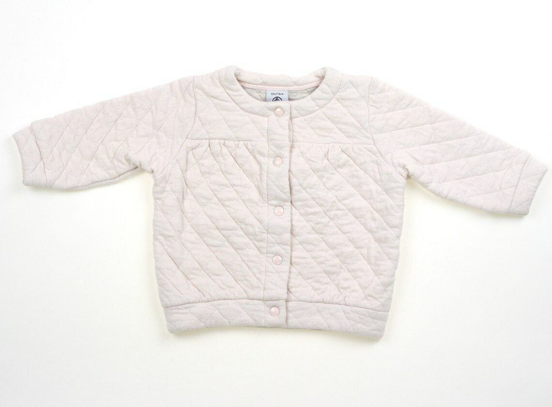 プチバトー PETIT BATEAU カーディガン 70 女の子 ペールピンク・杢グレー 子供服 ベビー服 キッズ アウトレット ユーズド 【中古】キッズ・ベビー・マタニティ