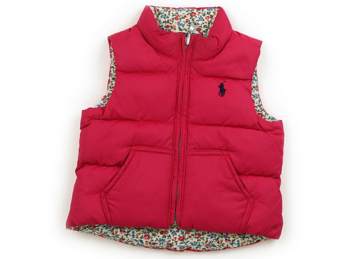 ラルフローレン Ralph Lauren ベビーベスト 80 女の子 ローズピンク・ライトベージュ・花柄 子供服 ベ..