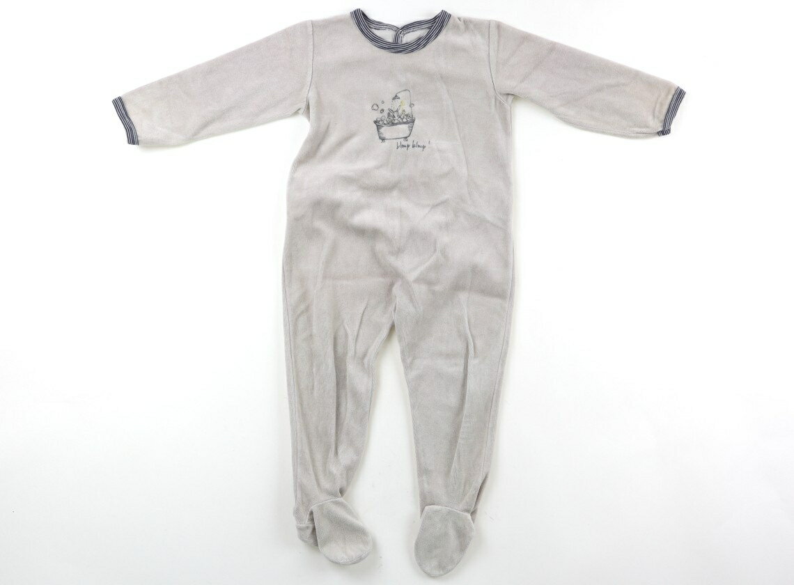 プチバトー PETIT BATEAU オールインワン 80 男の子 薄いグレー 子供服 ベビー服 キッズ アウトレット ユーズド 【中古】キッズ・ベビー・マタニティ