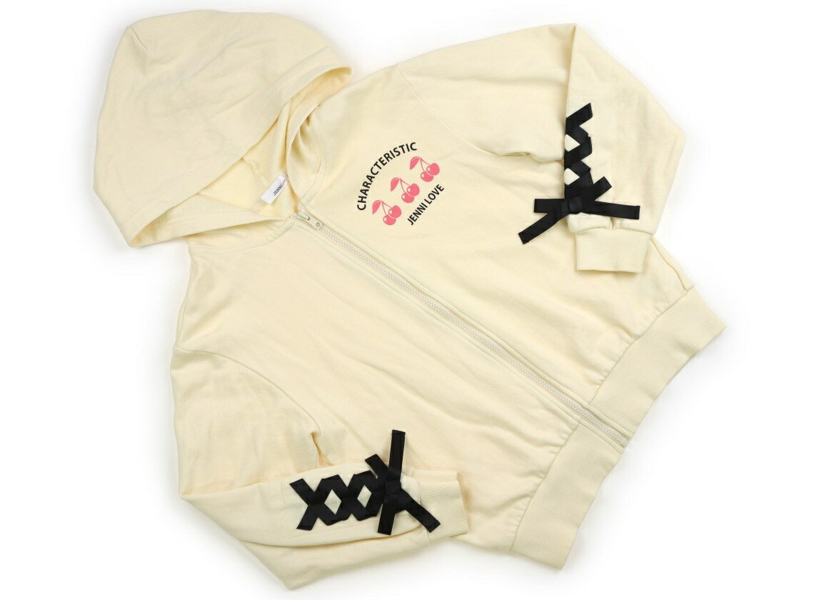 ジェニィ JENNI パーカー 150 女の子 生成、ピンク、さくらんぼ 子供服 ベビー服 キッズ アウトレット ユーズド 【中古】キッズ・ベビー・マタニティ