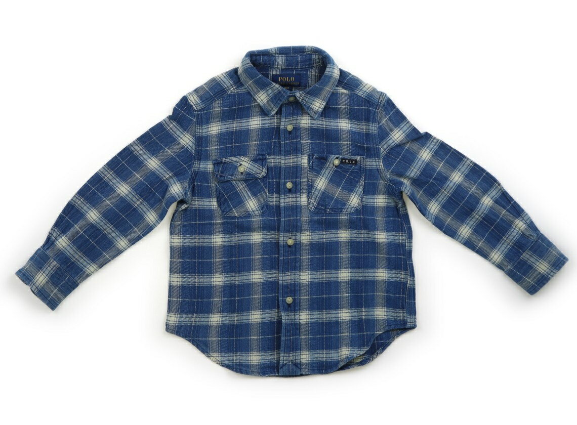 ポロラルフローレン POLO RALPH LAUREN シャツ・ブラウス 100 男の子 サックス、オフホワイト 子供服 ベビー服 キッズ アウトレット ユーズド 【中古】キッズ・ベビー・マタニティ