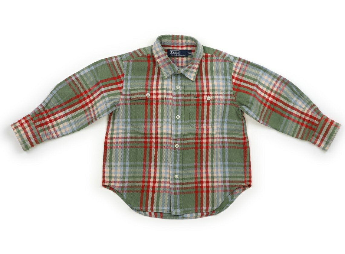 ポロラルフローレン POLO RALPH LAUREN シャツ・ブラウス 100 男の子 カーキ・赤・チェック 子供服 ベビー服 キッズ アウトレット ユーズド 【中古】キッズ・ベビー・マタニティ