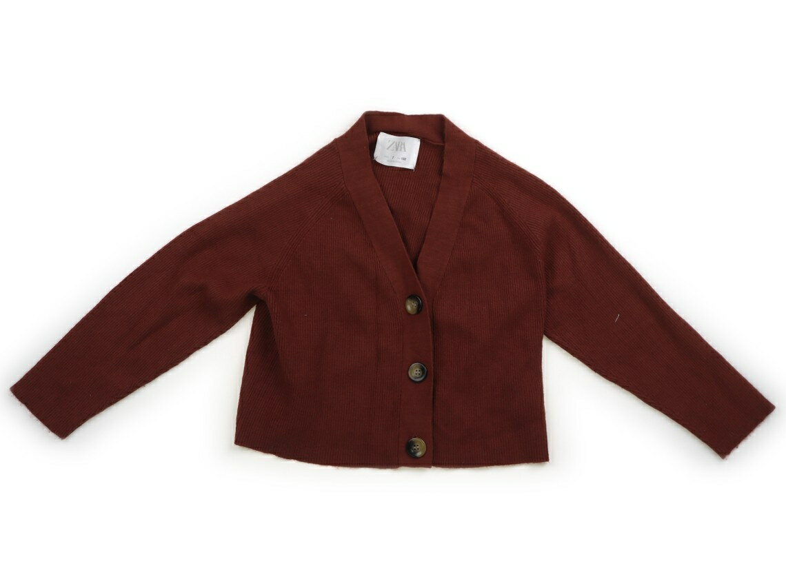 ザラ ZARA カーディガン 120 女の子 ブラウン 子供服 ベビー服 キッズ アウトレット ユーズド 【中古】キッズ・ベビー・マタニティ