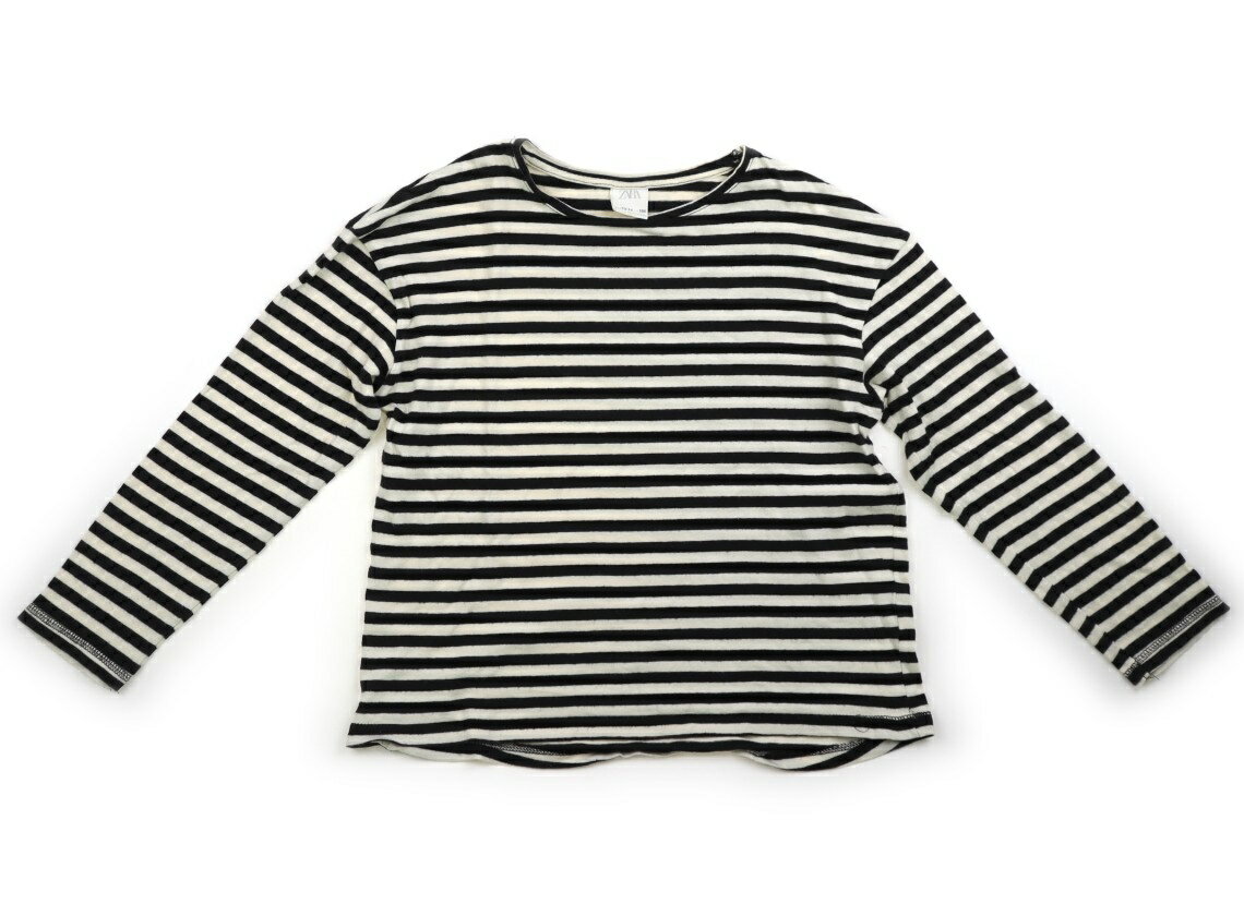 ザラ ZARA Tシャツ・カットソー 160 女の子 ブラック・オフホワイト・ボーダー 子供服 ベビー服 キッズ アウトレット ユーズド 【中古】キッズ・ベビー・マタニティ