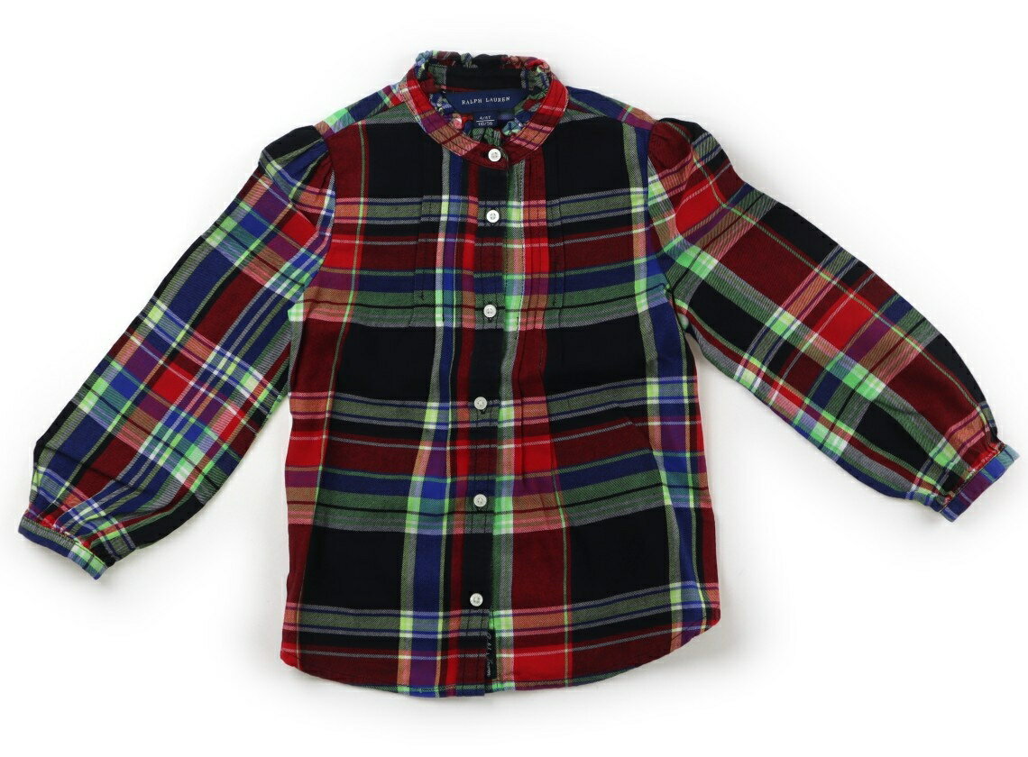 ラルフローレン Ralph Lauren シャツ・ブラウス 110 女の子 ブラック・レッド系チェック 子供服 ベビー服 キッズ アウトレット ユーズド 【中古】キッズ・ベビー・マタニティ