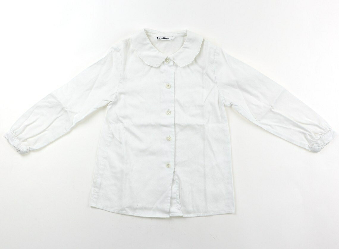ファミリア familiar シャツ・ブラウス 110 女の子 白 子供服 ベビー服 キッズ アウトレット ユーズド 【中古】キッズ・ベビー・マタニティ