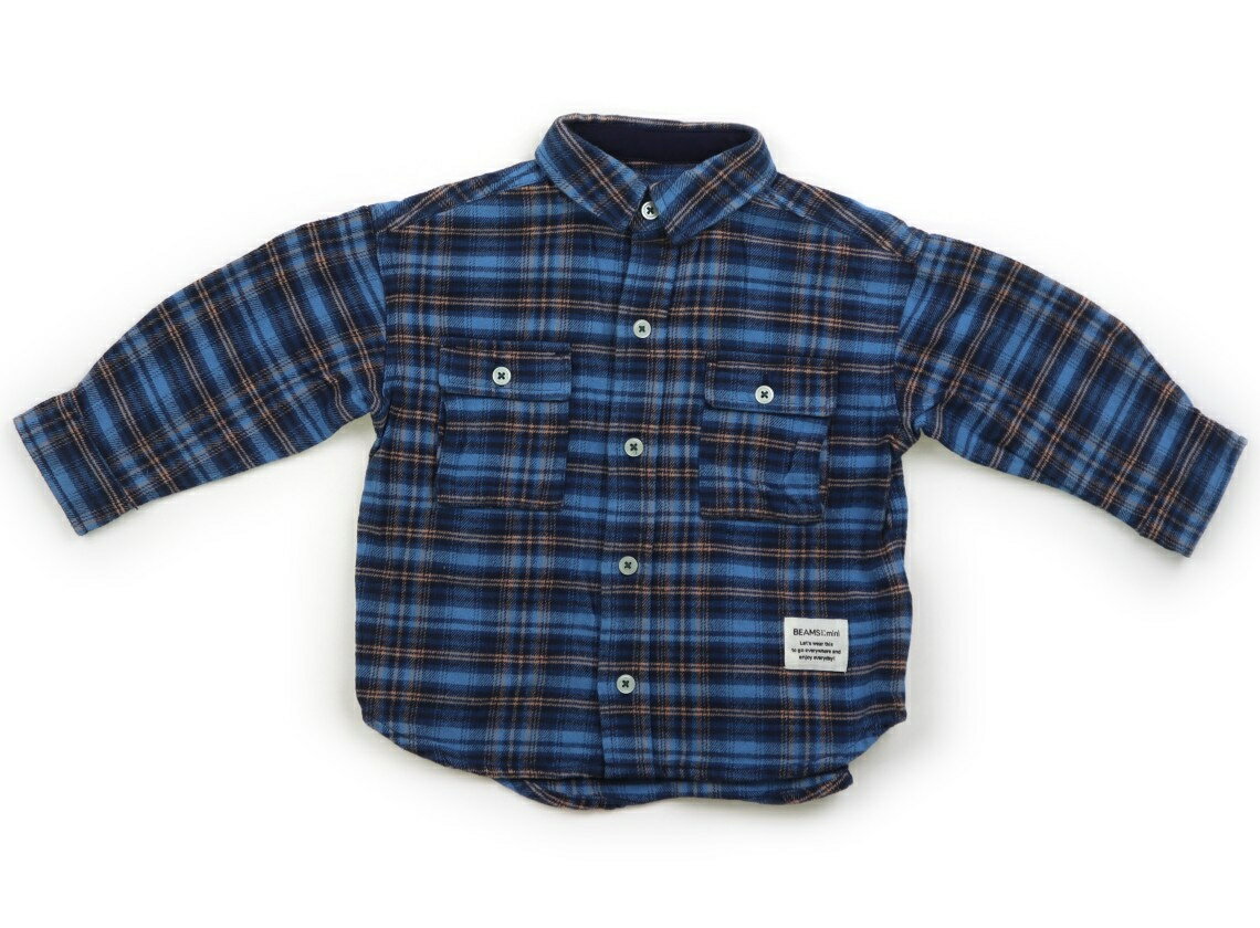 ビームス BEAMS シャツ・ブラウス 90 男の子 サックス、ネイビー 子供服 ベビー服 キッズ アウトレット ユーズド 【中古】キッズ・ベビー・マタニティ