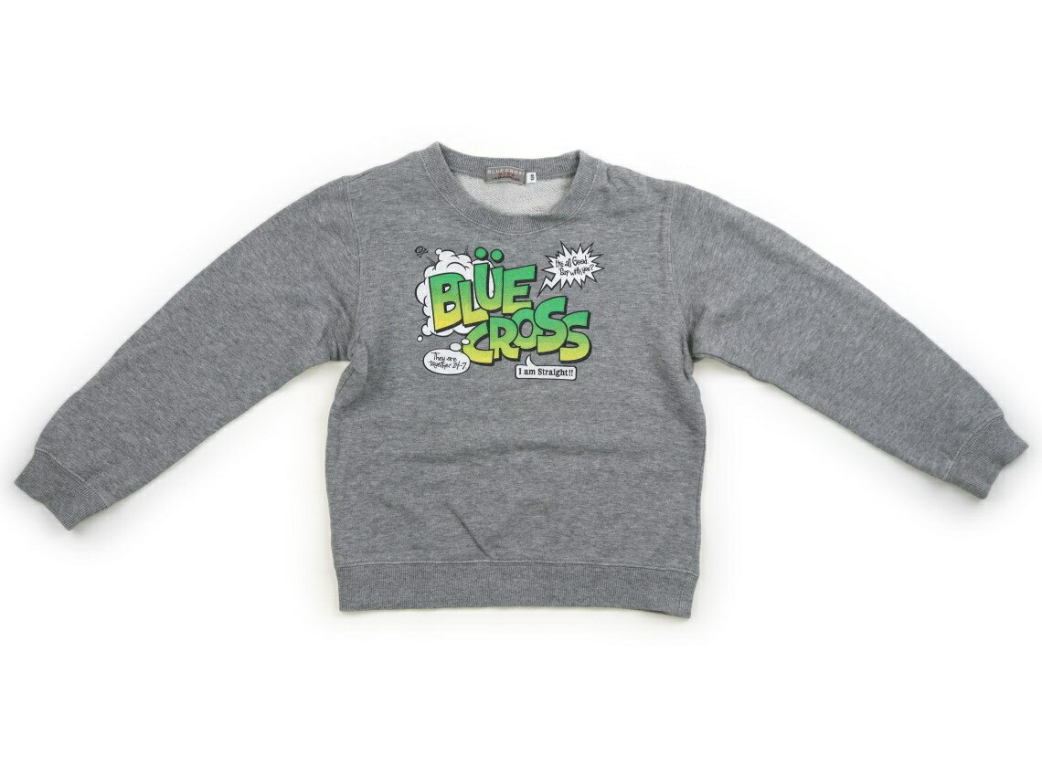 　ブランド 　BLUE CROSS(ブルークロス) 　カテゴリー 　トレーナー・プルオーバー 　サイズ 　120サイズ 　色 　グレー、グリーン 　状態 　★★ 　記名 　なし 　ジャンル 　Boy 左袖に黄色いシミと黒い汚れあり。普段使いにいかがでしょうか。 ＊【状態】【サイズ】に関しての詳しい説明はこちら