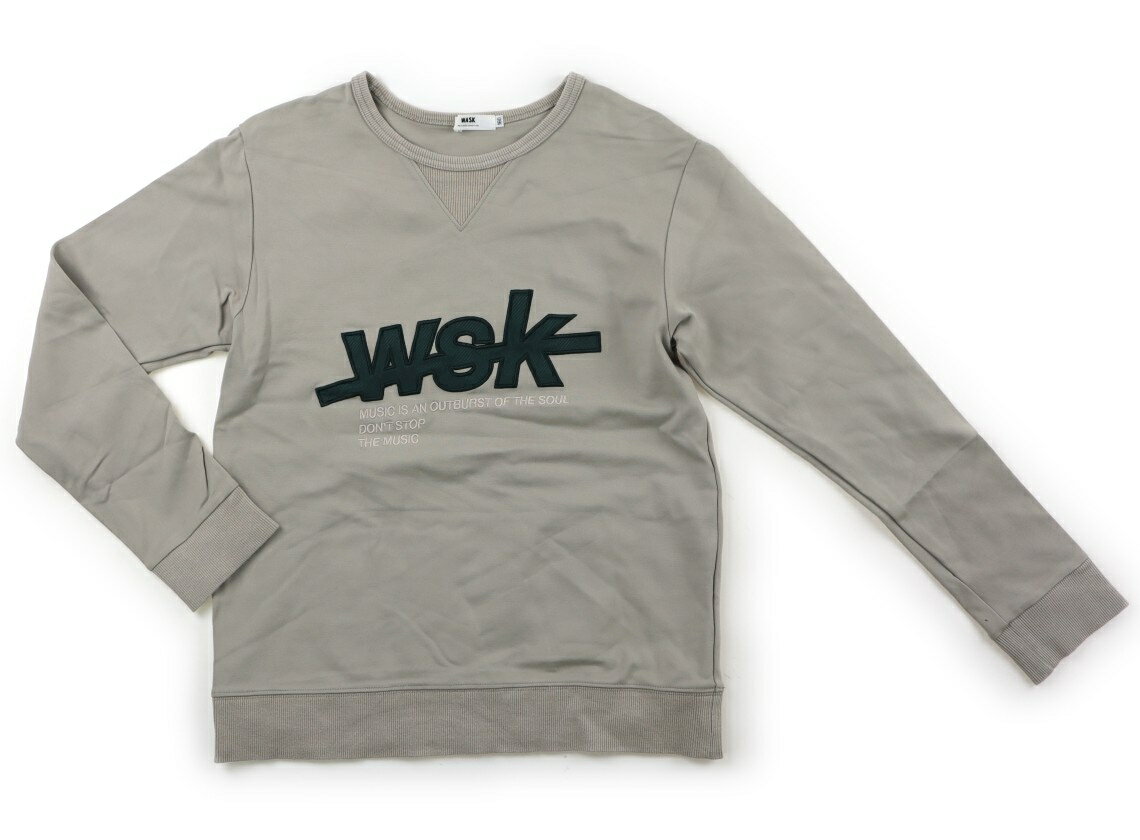 ワスク WASK トレーナー・プルオーバー 160 男の子 モスグレー 子供服 ベビー服 キッズ アウトレット ユーズド 【中古】キッズ・ベビー・マタニティ
