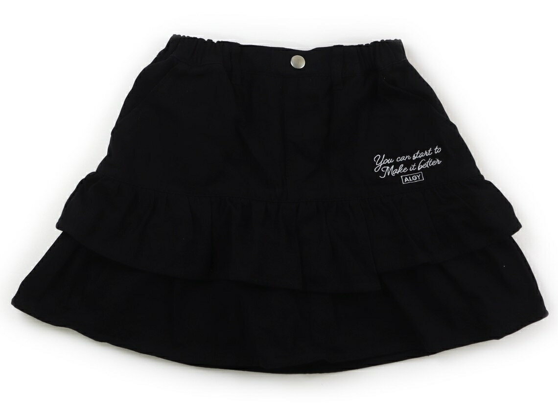 アルジー ALGY スカート 150 女の子 黒・白・英字 子供服 ベビー服 キッズ アウトレット ユーズド 【中古】キッズ・ベビー・マタニティ