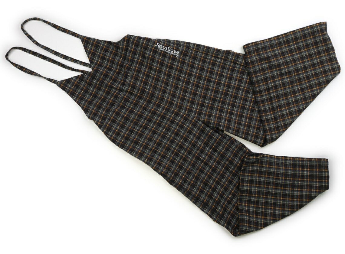 ジェニィ JENNI オーバーオール 140 女の子 チェック柄ブラウングレー 子供服 ベビー服 キッズ アウトレット ユーズド 【中古】キッズ・ベビー・マタニティ